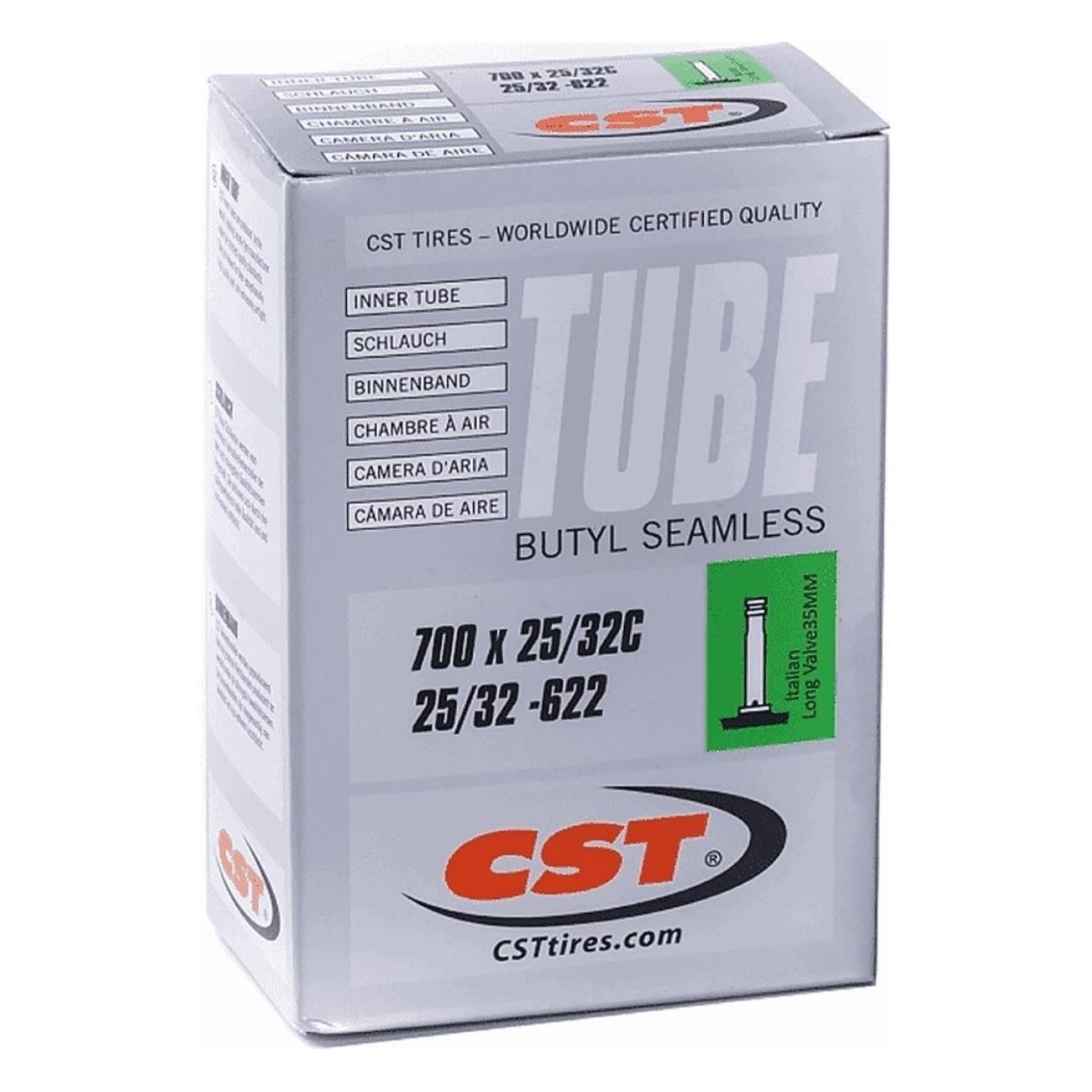 CST 700x25/32 Inner Tube with 35mm Schrader Valve - Bicycle Standard - 1