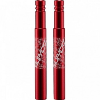 Extensión Extenderz Válvulas Presta 50mm en Aluminio CNC Rojo - Set de 2 - 1