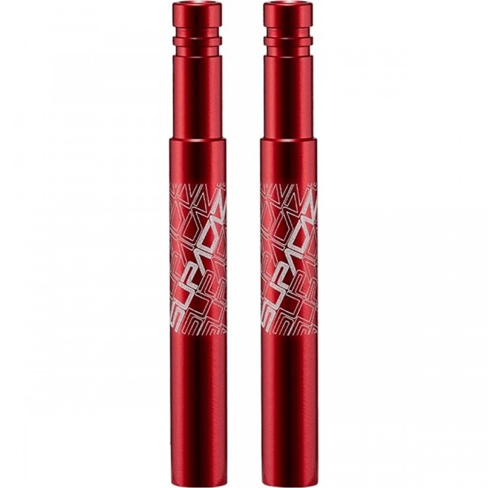 Extensión Extenderz Válvulas Presta 50mm en Aluminio CNC Rojo - Set de 2 - 1