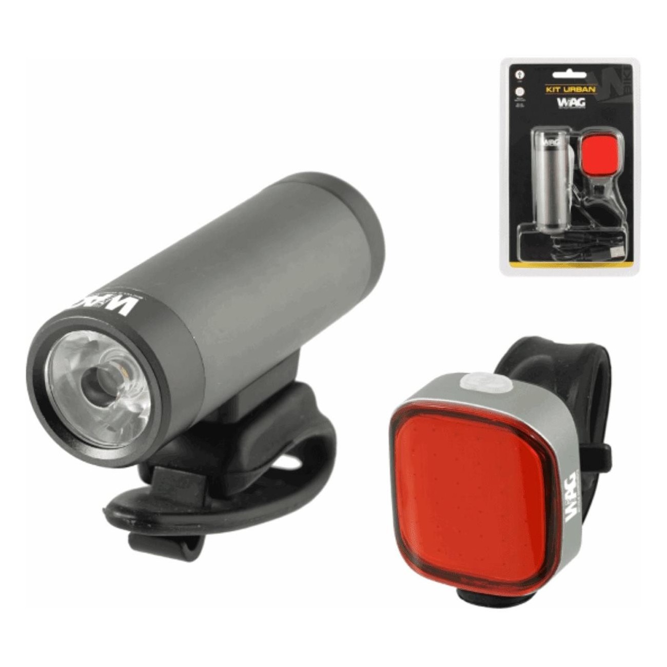 USB Fahrradlicht Set 400 Lumen Vorder- und Rücklicht mit 36 LEDs - 1