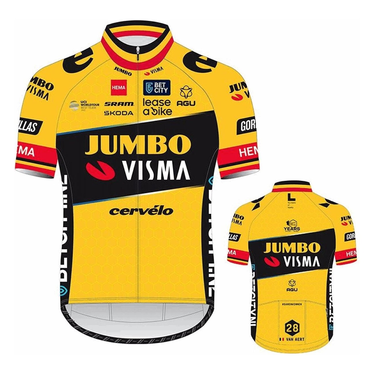 Camiseta Ciclismo Jumbo Visma 2023 Wout Van Aert - Talla L - 1