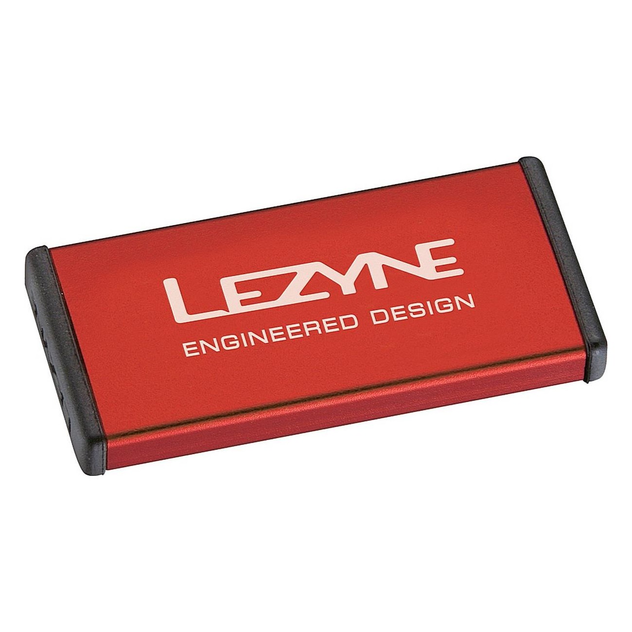 Lezyne Reparaturset aus Metall in Rot mit Aluminiumgehäuse - 6 Patches, 1 Reifenprotektor, 1 Schaber - 1