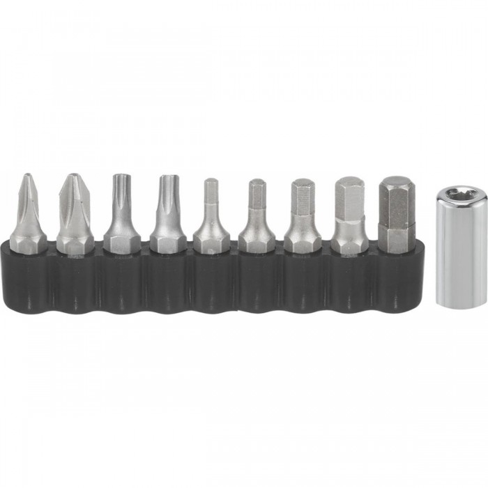 Set de Bits M-WAVE : Douille Hexagonale, Clé Multident et Tournevis PH1/PH2 avec Adaptateur 1/4'' - 1