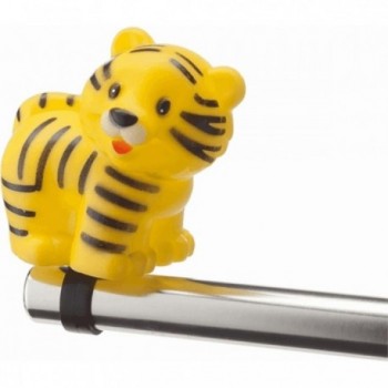 Sonnette pour Vélo Enfant en Forme de Tigre Jaune - Accessoire Amusant et Sûr - 1