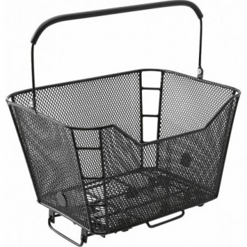 MVTEK Rear Basket 40x38x26cm Black Steel with Quick Release - 1