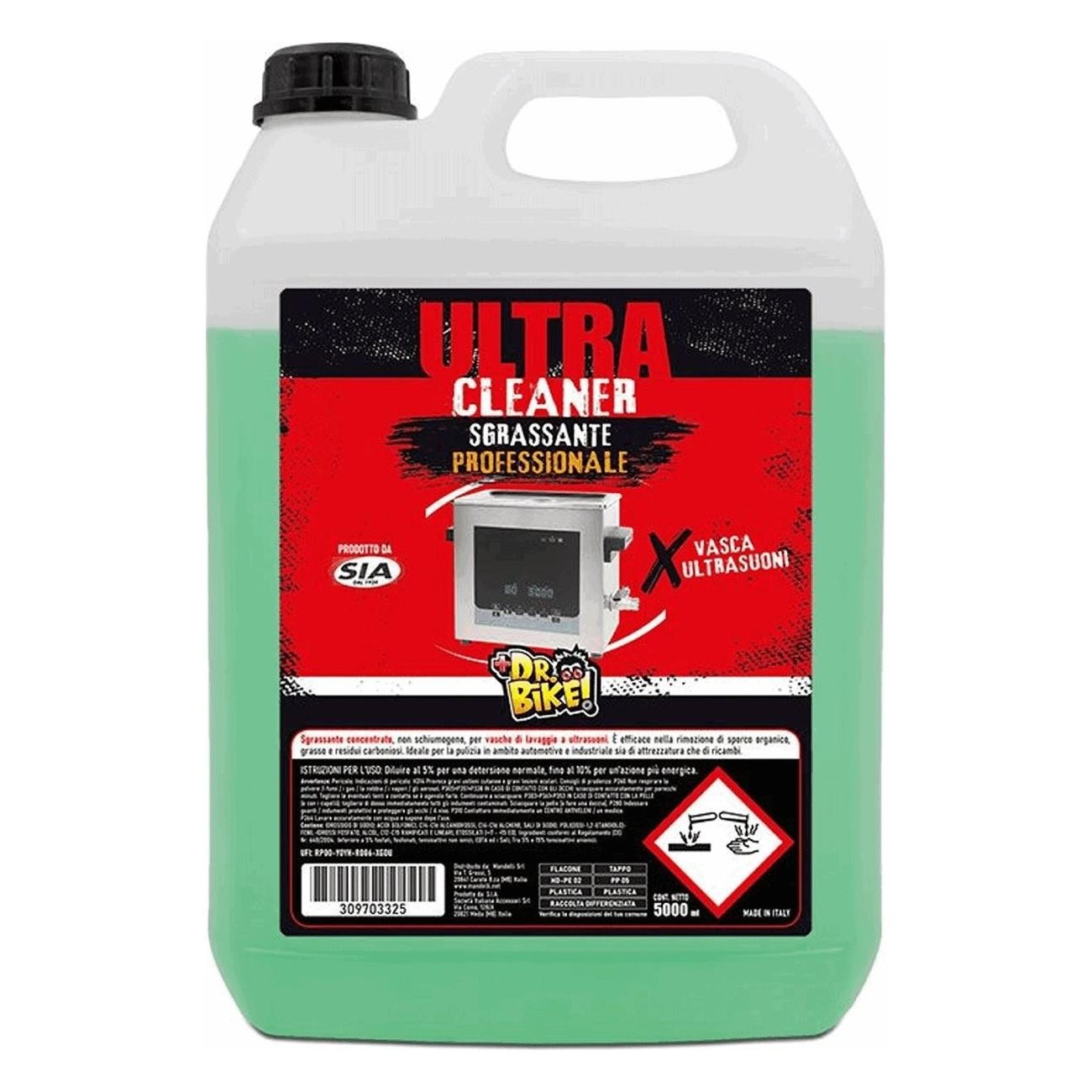 Dr.Bike Ultra Cleaner 5L - Detergente Efficace per Biciclette - 1 - Pulizia bici - 8005586230614