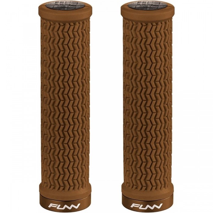 HOLESHOT 31mm Brown Aluminum Grips by FUNN - Lightweight at 115g - 1