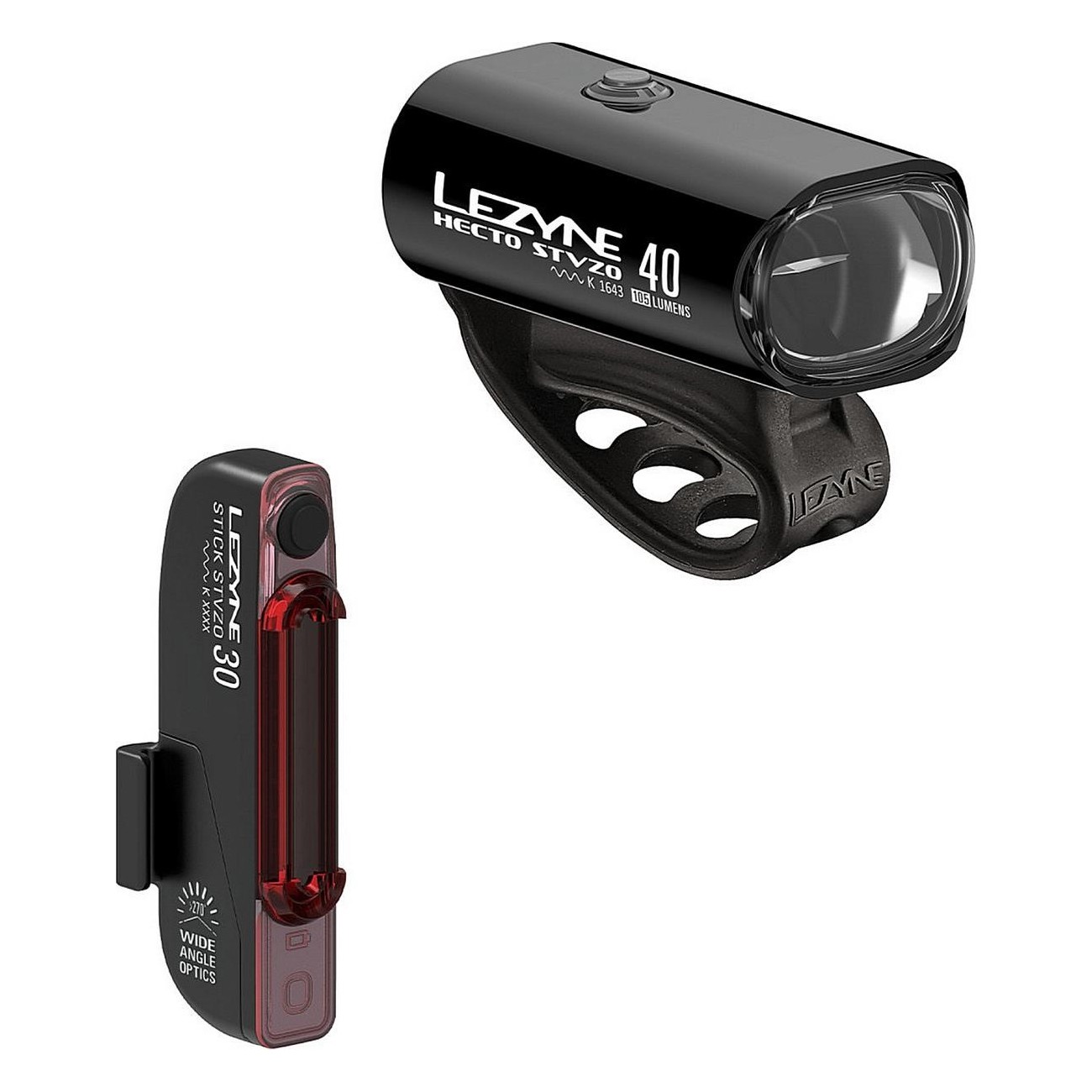 Coppia Luci LED Bicicletta Hecto Drive 40 STVZO e Stick Drive STVZO, Impermeabili IPX7, Sicurezza Certificata - 1 - Luci - 47105