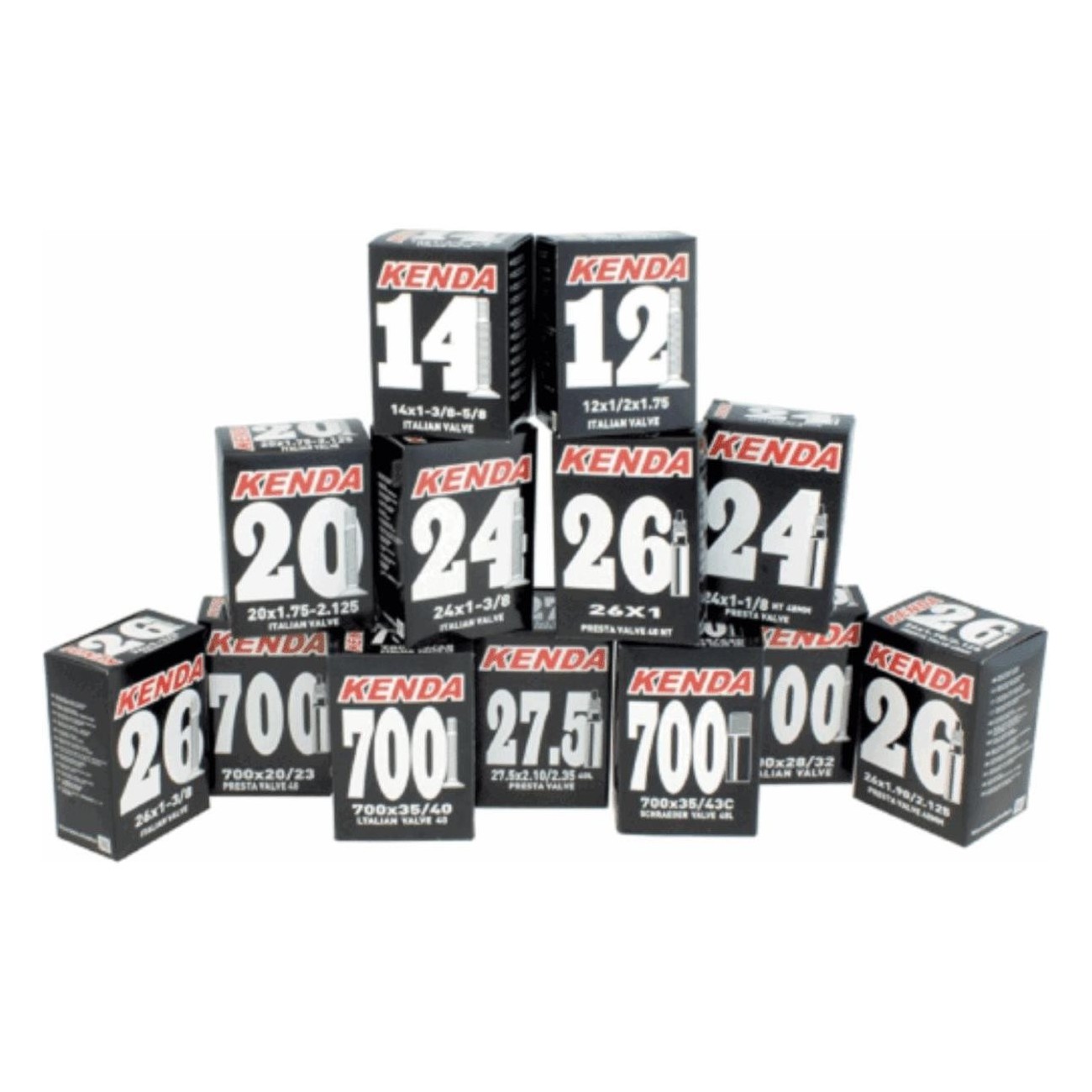 24 Butyl Inner Tube with 40mm Regina Valve, Size 1.95/2.125 - 1