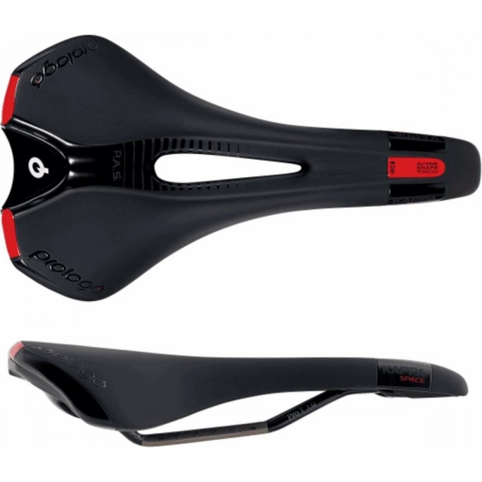 Kappa Space Unisex Saddle 270x147mm Black T2.0 - Comfort & Performance for Road, Off-Road & Gravel - 1