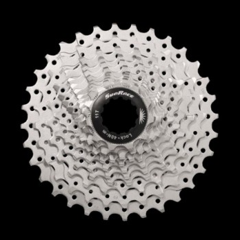 Cassette Route 10V 11-34 Dents Acier et Aluminium Argent Compatible Shimano - 1