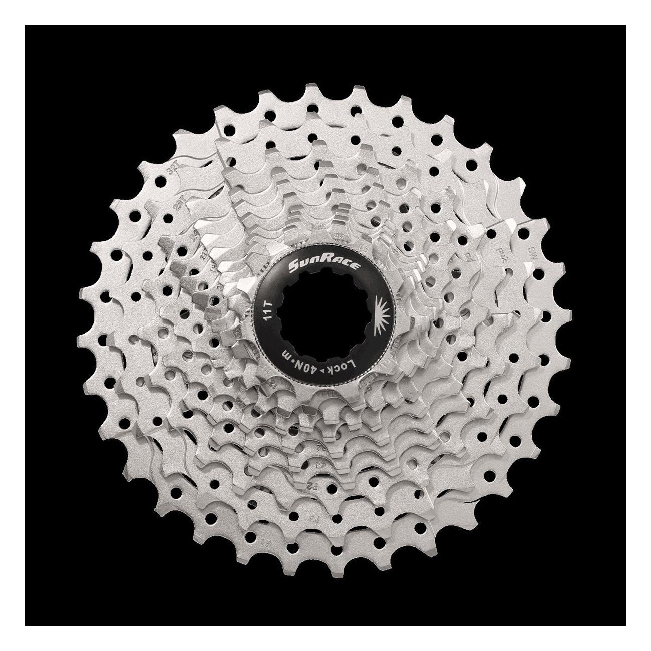 Cassette Route 10V 11-34 Dents Acier et Aluminium Argent Compatible Shimano - 1