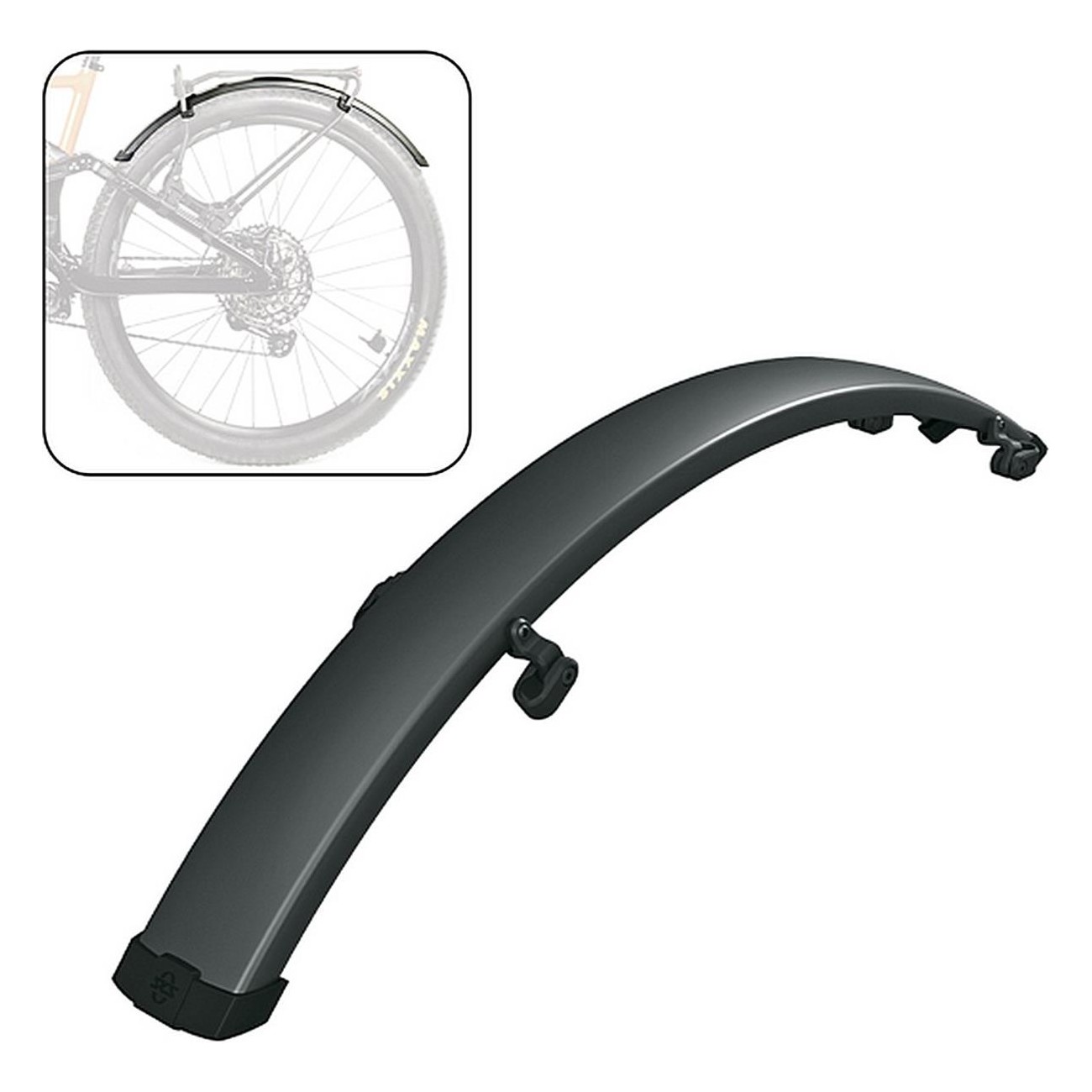 Parafango Posteriore Universale Infinity 56 per MTB - Nero, Compatibile con Ruote 27.5' e 29' - 1 - Parafango - 4002556062057