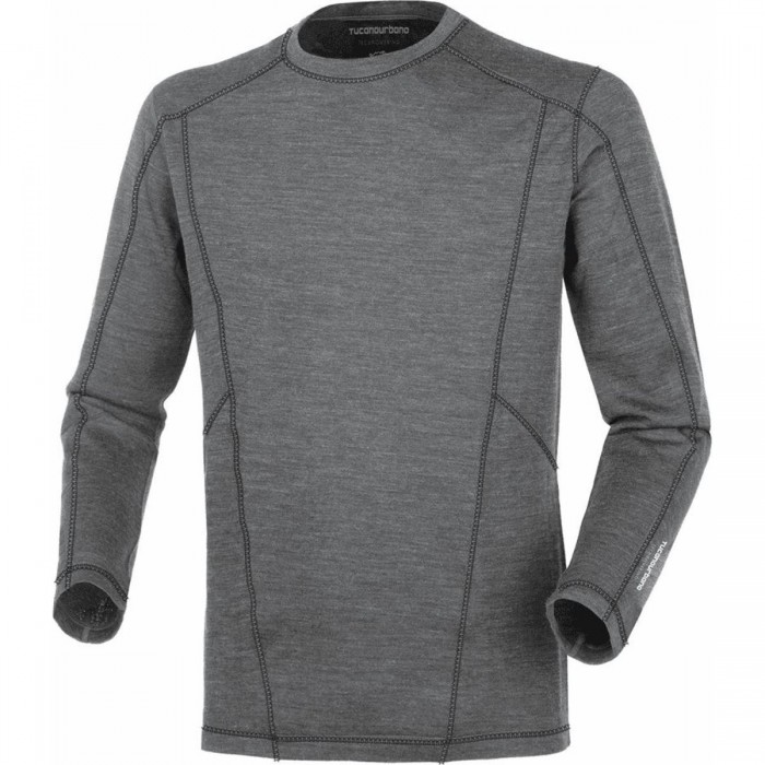 Thermal Base Layer in Merino Wool Grey Melange - Size S - 1