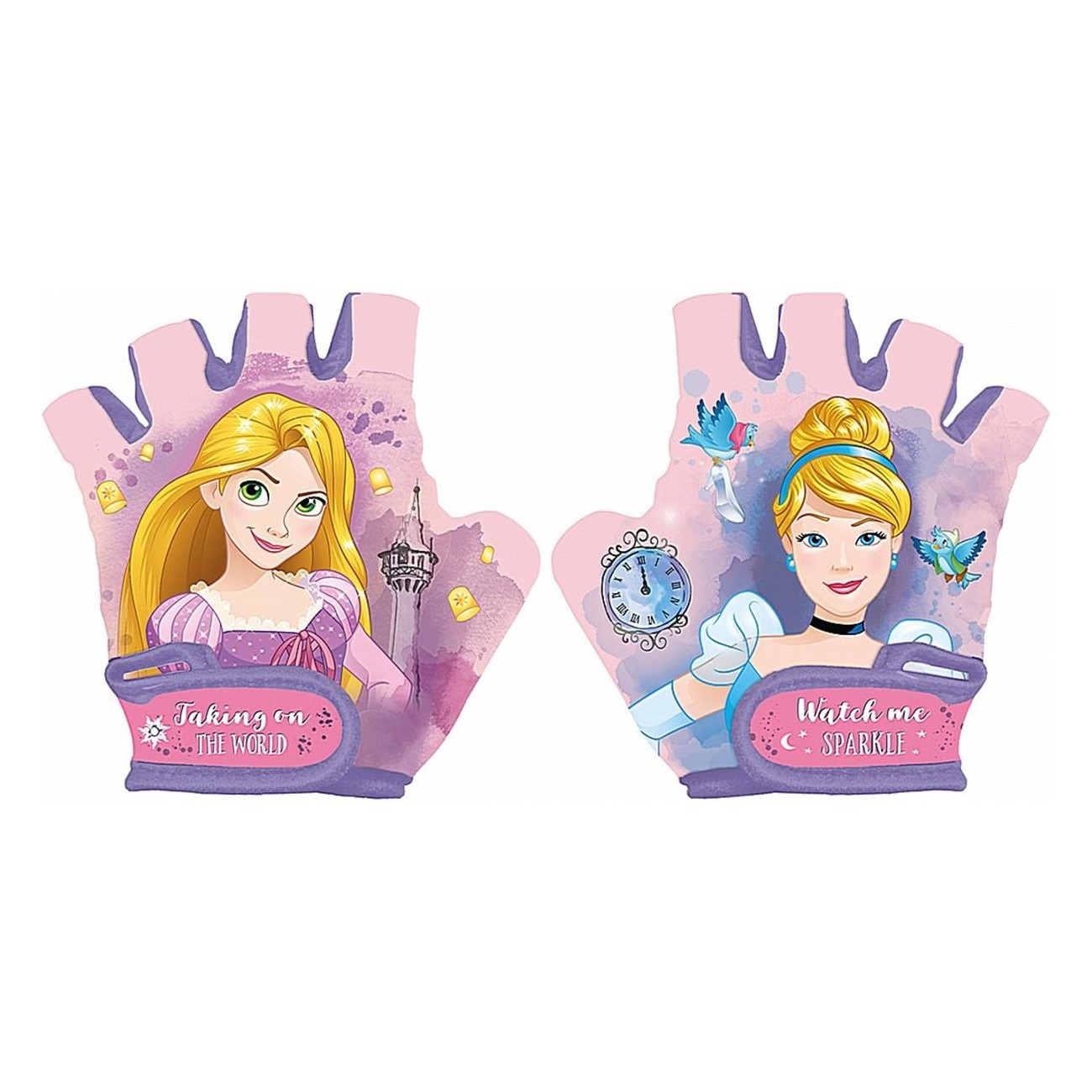 Disney Princess Gloves for Girls with Velcro Closure, Size S (4-6 Years) - 1