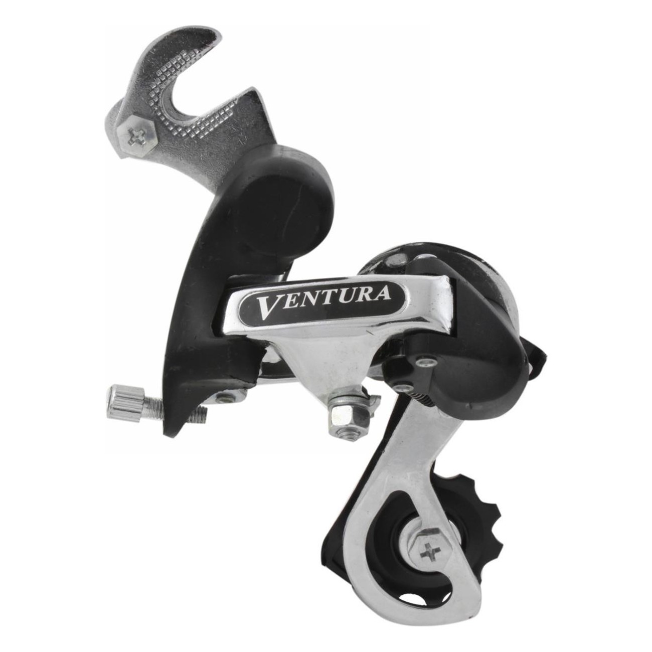 Ventura 6/7 Speed Rear Derailleur, Short Cage, Black/Silver, with Mount - 1