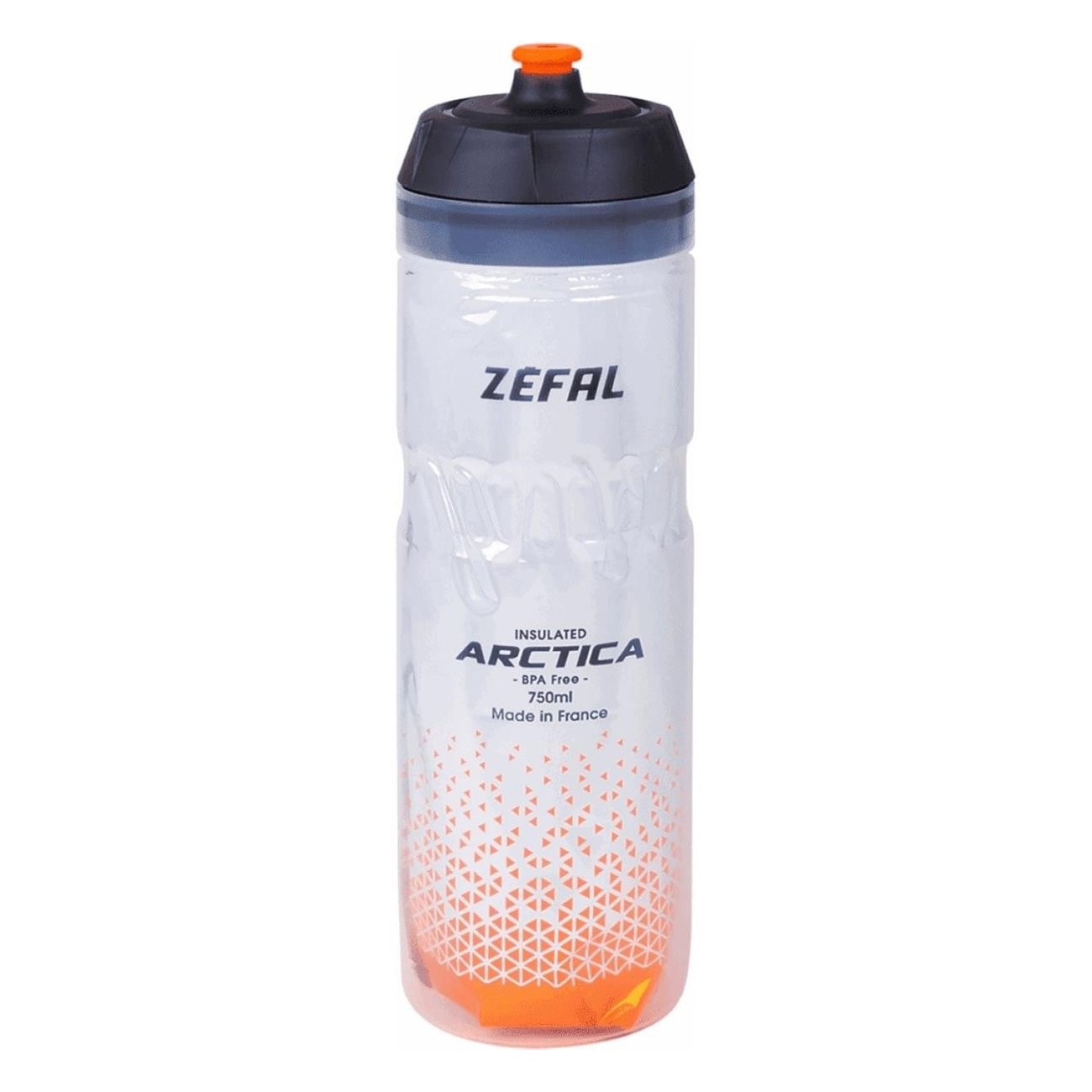 Bouteille Isotherme 750ml Gris-Orange avec Design Moderne et Revêtement Métallique - 1