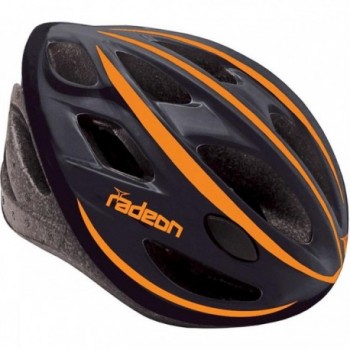 Casco Radeon Negro/Naranja - Talla Única 58-61 cm, 240g, 22 Agujeros - 1