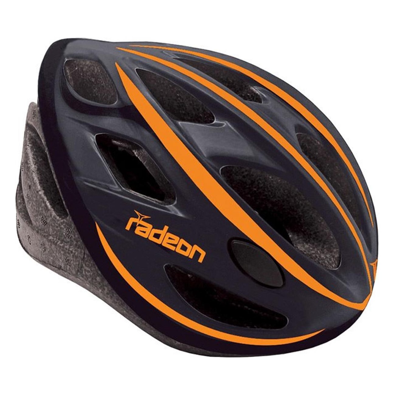 Casco Radeon Negro/Naranja - Talla Única 58-61 cm, 240g, 22 Agujeros - 1