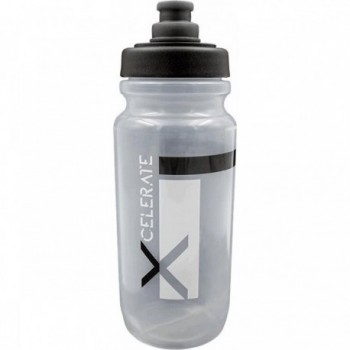 X-Celerate 550ml Sports Bottle Transparent/Black with MVTEK Valve, 66g - 1