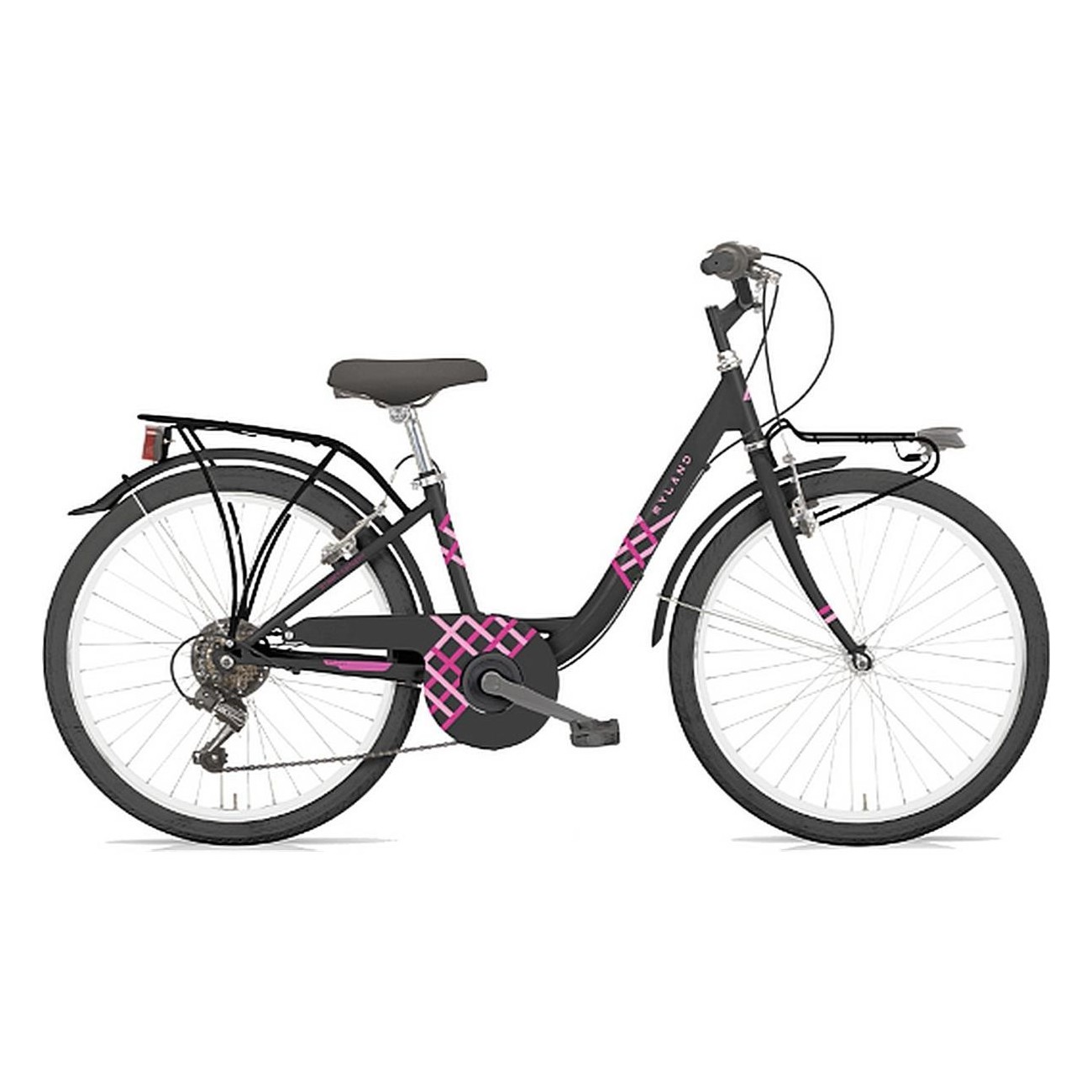 Bicicletta Vicolo 26.2 City L Nero/Fucsia, Taglia S, Ruote 26', Cambio Shimano 6V, Freni V-Brake - 1 - City - 8059796060943