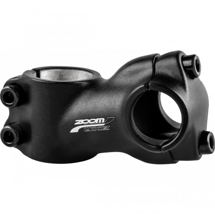 Ahead Zoom 60mm 15° Black Aluminum Handlebar Stem with 25.4mm Clamp - 1