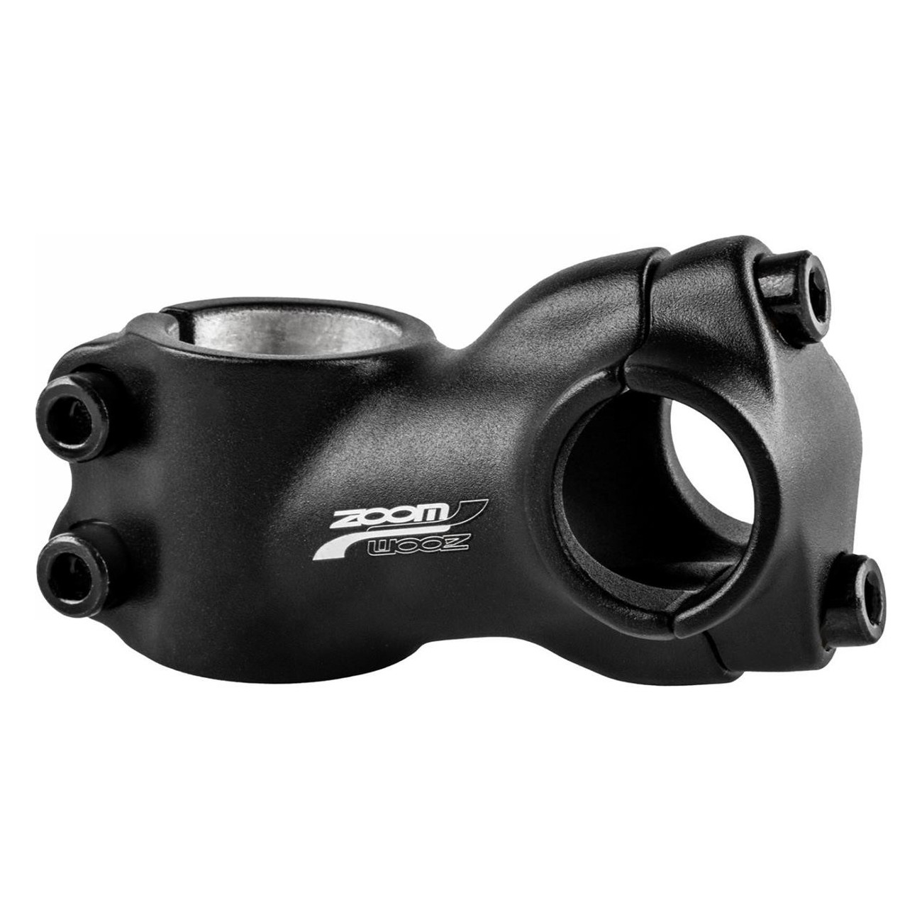 Ahead Zoom 60mm 15° Black Aluminum Handlebar Stem with 25.4mm Clamp - 1