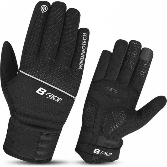 Windprotech Winter Gloves Black Size L with Touchscreen and Thermal Insulation - 1