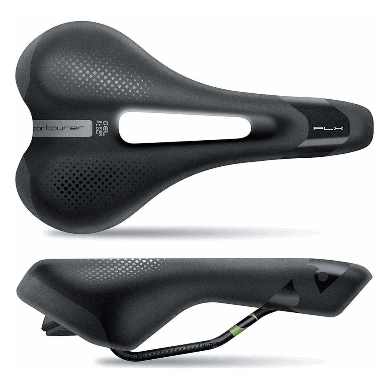 Selle FLX Unisexe Gel Flow 160x270mm - Confort et Performance, 440g - 1