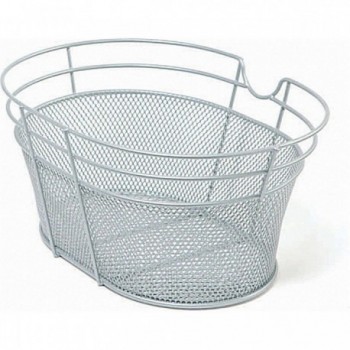 Luxury Gray Wire Front Basket in Coated Iron 30x38x18 cm - 1