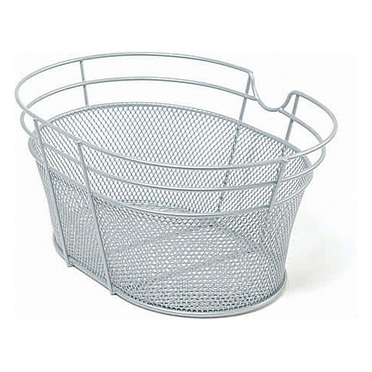 Luxury Gray Wire Front Basket in Coated Iron 30x38x18 cm - 1