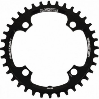 MTB Snaggletooth 36T 104BCD 11/12V Black Aluminum Chainring for Mountain Bike - 1