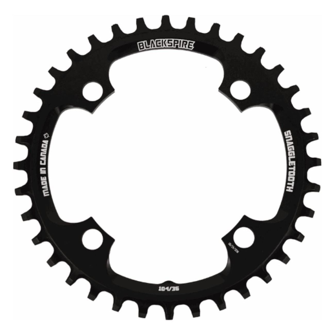 MTB Snaggletooth 36T 104BCD 11/12V Black Aluminum Chainring for Mountain Bike - 1