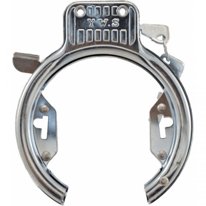 Cadenas de vélo en arc argenté chromé avec double clé - 119x135 mm - 1