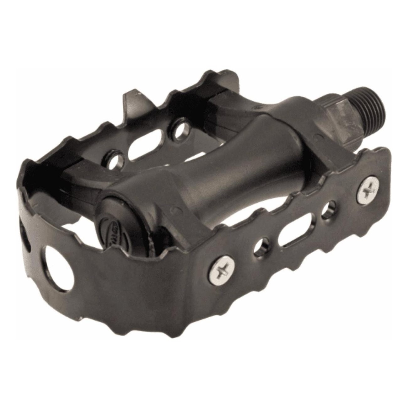 Black Nylon and Steel Flat MTB Pedals for Urban Use - Durable and Reliable - 1