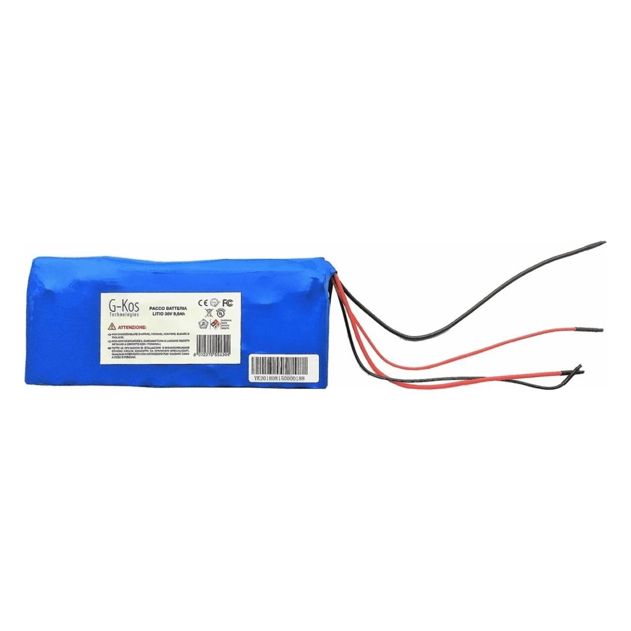 36V 9.8Ah Slim Lithium Battery for G-KOS E-bike with Samsung 18650 Cells - 1