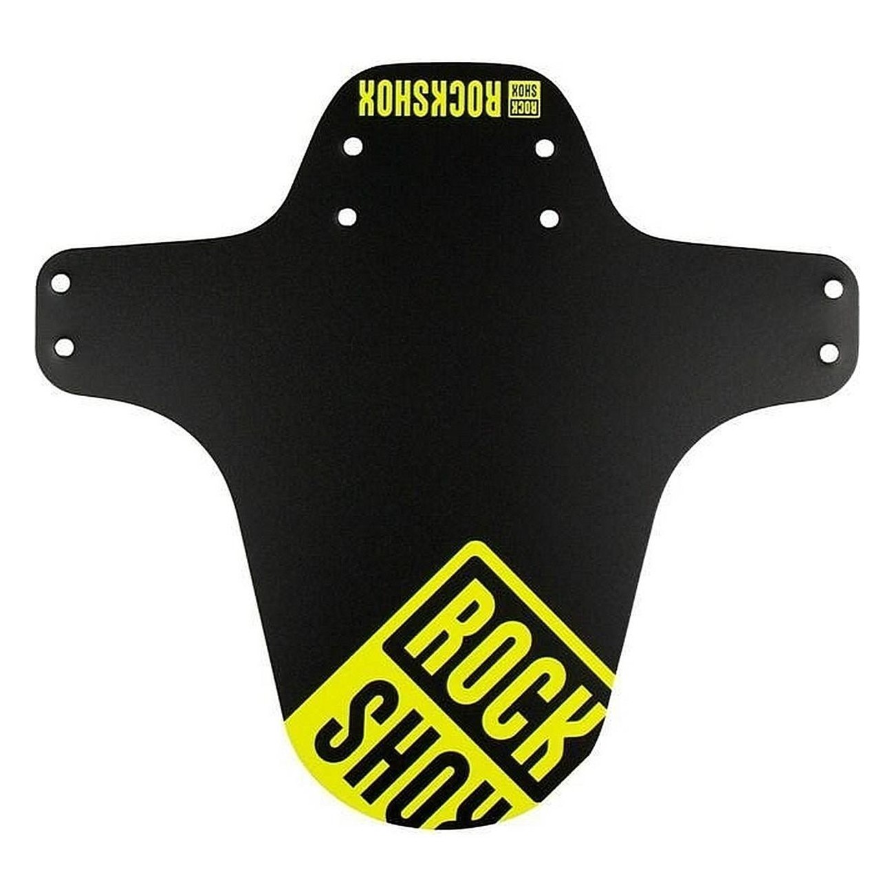 RockShox MTB Mudguard Black with Neon Yellow Print - Easy Installation - 1