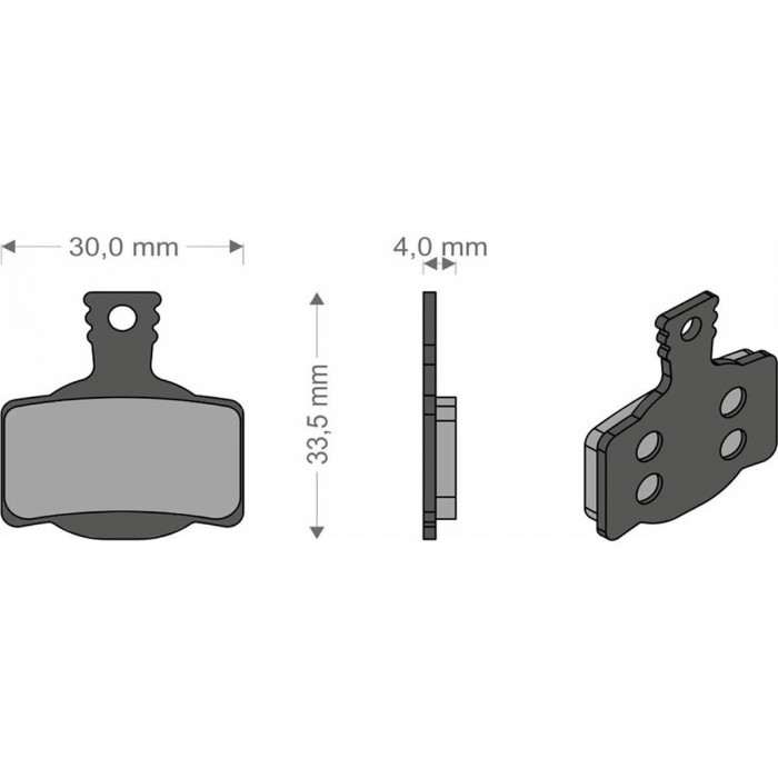 Organische Bremsbeläge Brenta für Magura MT2-8 und Campagnolo Road Disk - 1