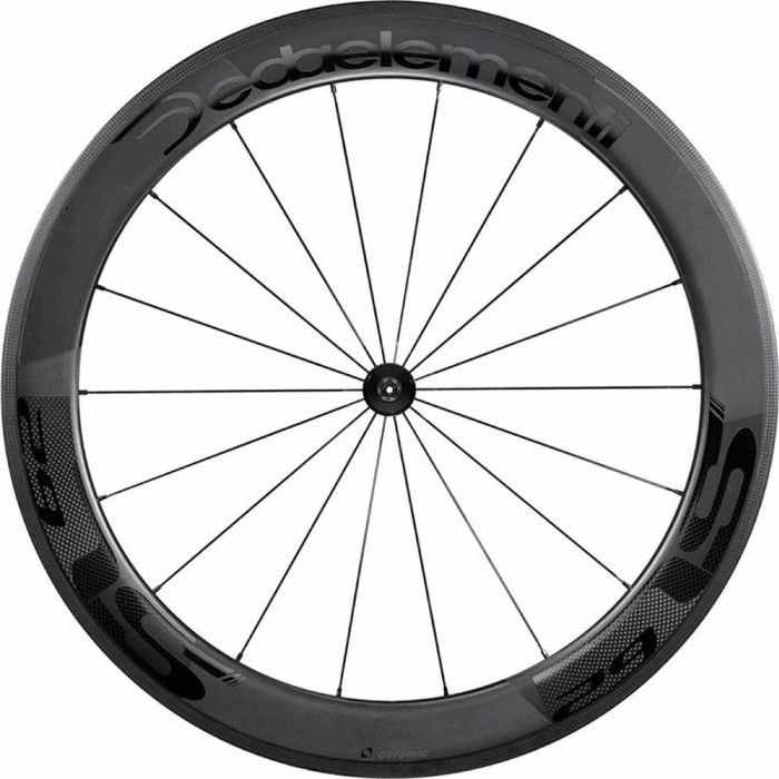 Ruota Anteriore Deda SL62C 28x62mm in Carbonio Tubeless Ready con 18 Raggi e Freni Caliper - 1 - Ruote complete - 8052783483152