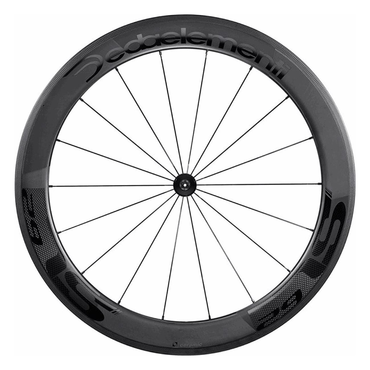 Ruota Anteriore Deda SL62C 28x62mm in Carbonio Tubeless Ready con 18 Raggi e Freni Caliper - 1 - Ruote complete - 8052783483152