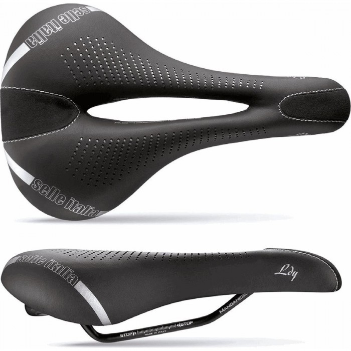 Sella Lady Gel Superflow Nero 160x262mm L2 - Comfort e Prestazioni per Ciclisti, 310g FibraTek - 1 - Selle - 8030282498518