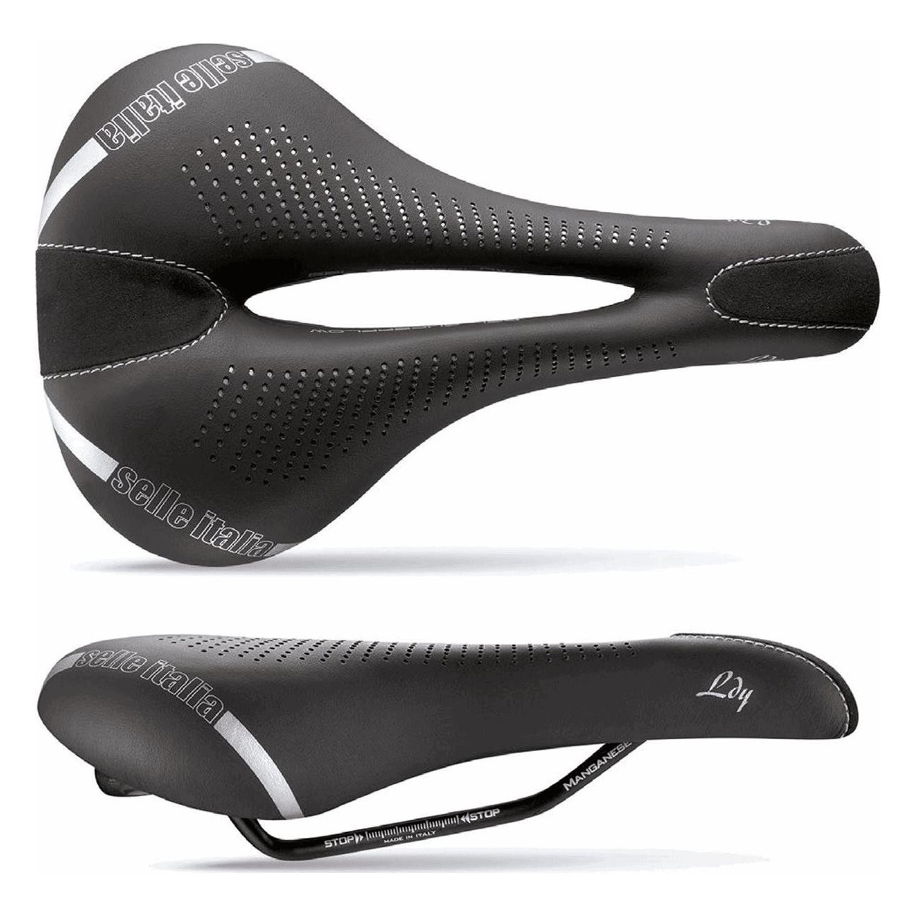 Sella Lady Gel Superflow Nero 160x262mm L2 - Comfort e Prestazioni per Ciclisti, 310g FibraTek - 1 - Selle - 8030282498518