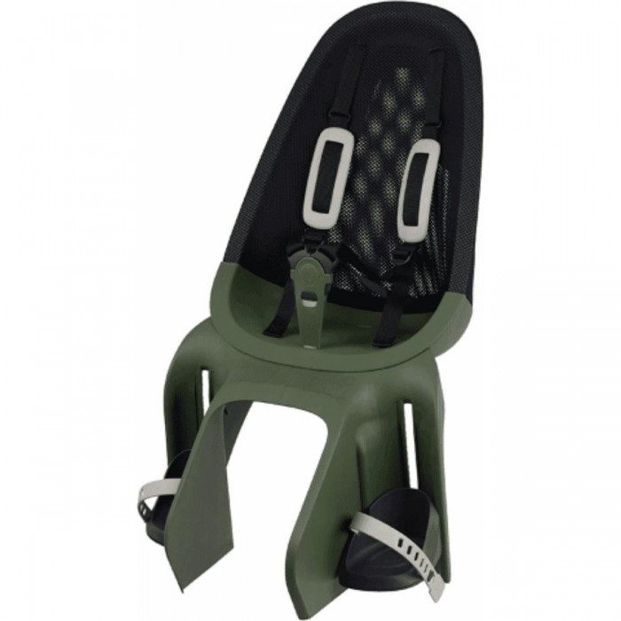 Qibbel Air Black/Green Rear Seat for Rack, 25 kg - Lightweight, Safe, Ergonomic - 1