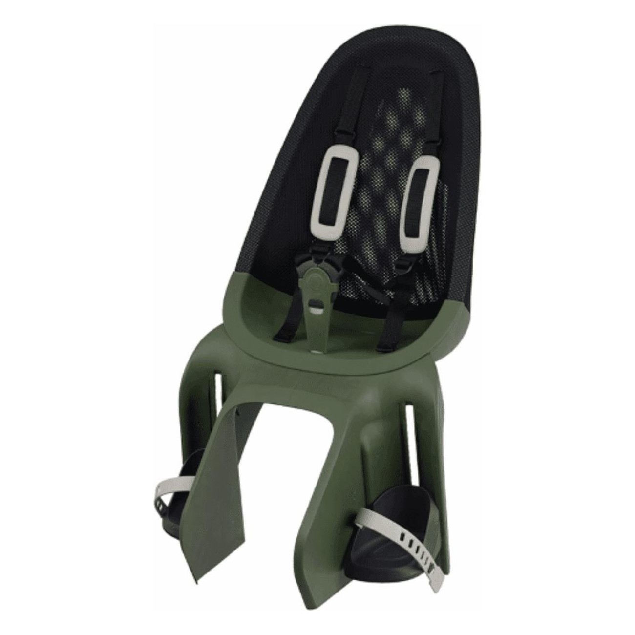 Qibbel Air Black/Green Rear Seat for Rack, 25 kg - Lightweight, Safe, Ergonomic - 1