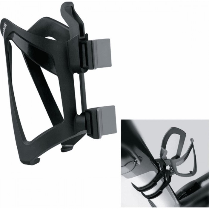 SKS Anywhere Black Bottle Holder with Strap for Frames up to 80mm - 1