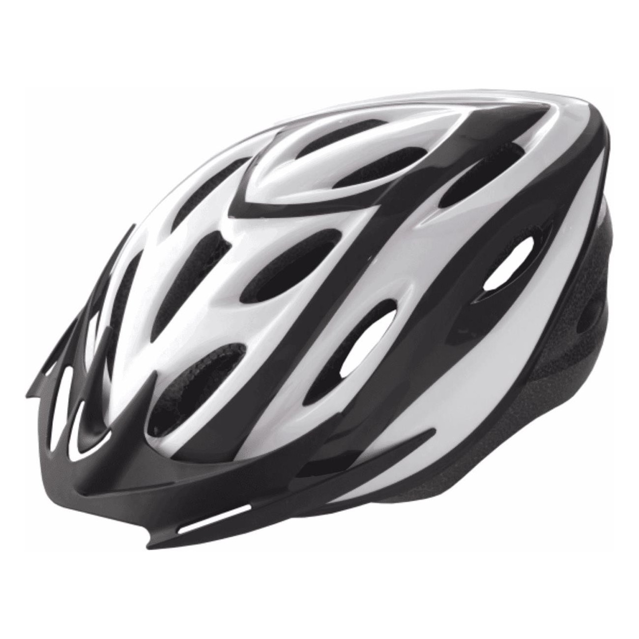 Rider Out-Mould Helm Weiß/Schwarz Größe L 58-61cm für MTB und Straßenrad - 1