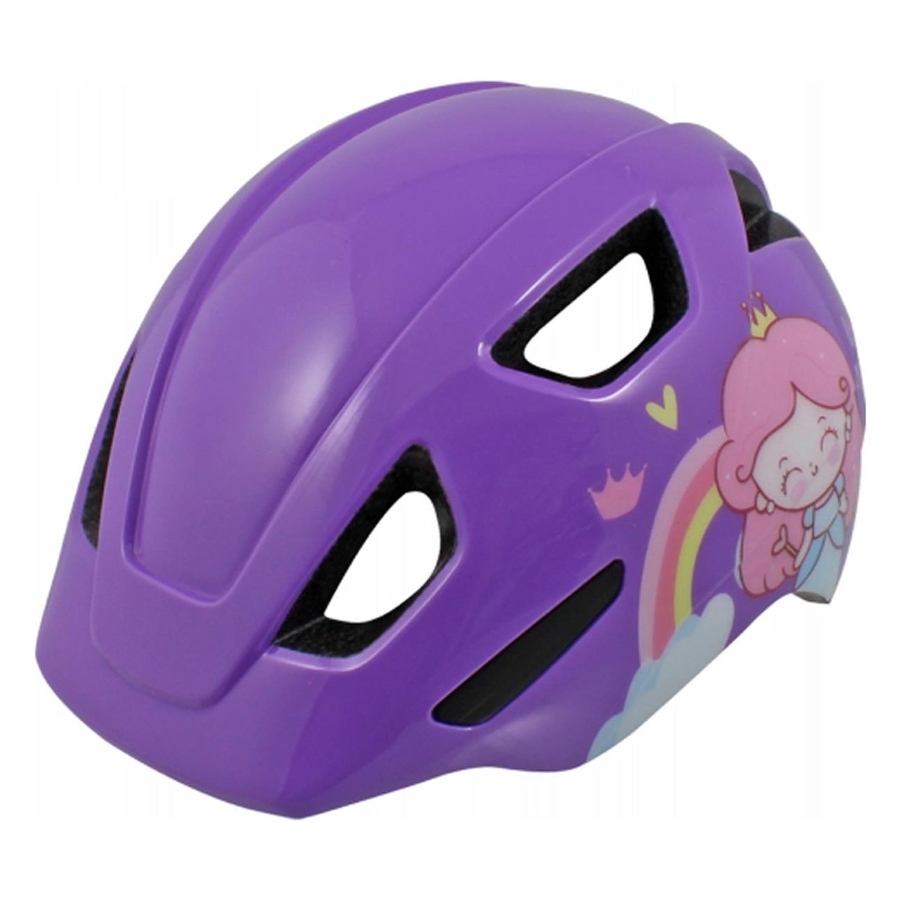 Fun Kid Princess Lilac Helmet Size S - Safety and Comfort for Little Cyclists - 1