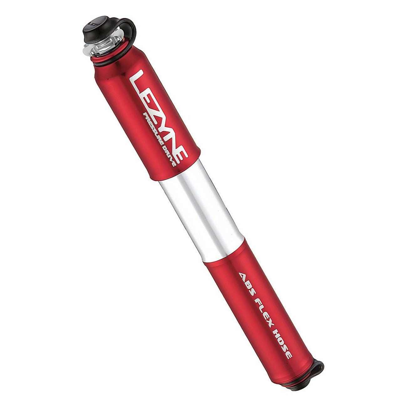 Lezyne CNC Pressure Drive Medium Red Manual Pump with Integrated Gauge - 1