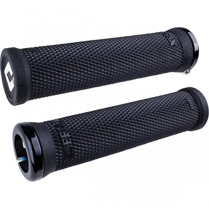 Empuñaduras Odi Grips Ruffian V2.1 Lock-On Negras 135mm para BMX y MTB - 1