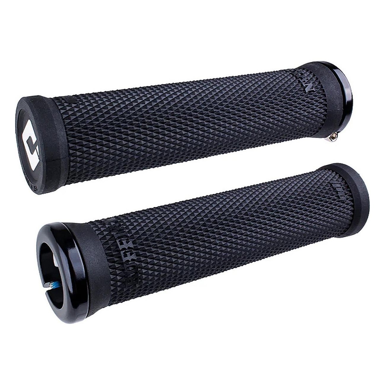 Odi Grips Ruffian V2.1 Lock-On Black with Black Clamps, 135mm for BMX and MTB - 1